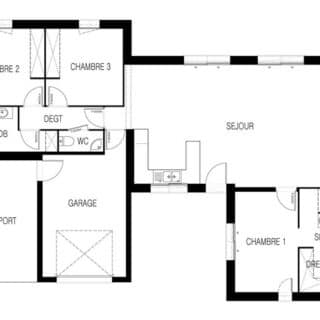 Plan du modèle de maison Paraos