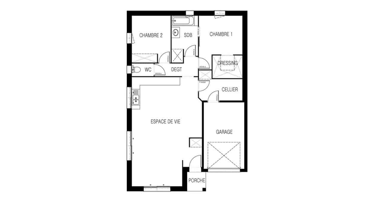 Plan intérieur du modèle Sitiha