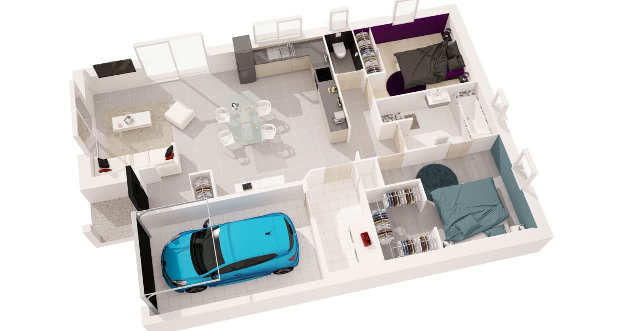 Plan intérieur du modèle Sitiha