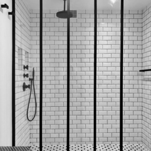 Exemple de verrière de paroi de douche