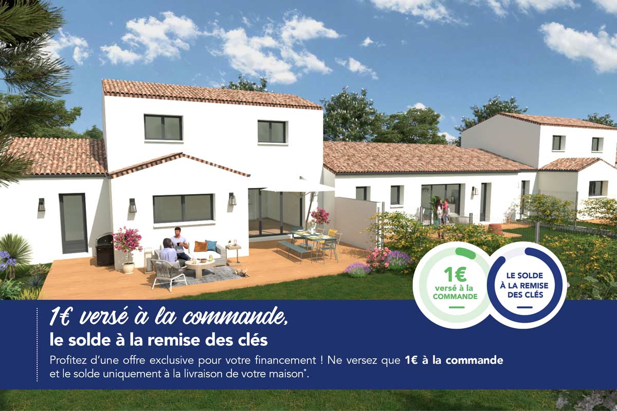 annonce-terrain-maison-vaire Perspective extérieure maison à Vairé