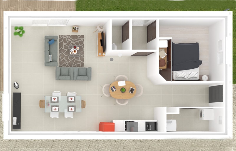 Maison évolutive LUMINA conçue pour extensions NÉVOLÉA avec ajout de chambres ou suite parentale