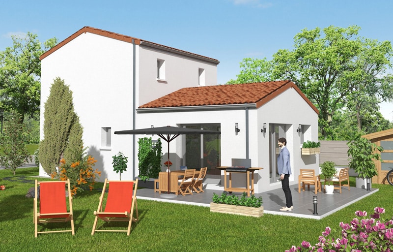 Plan optimisé d’une maison évolutive ARIA à étage avec extensions NÉVOLÉA intégrées dès la conception