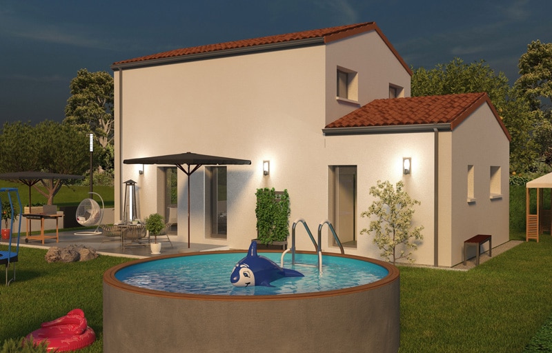 Maison évolutive SOLEA conçue pour extensions NÉVOLÉA avec ajout de chambres ou agrandissement du salon