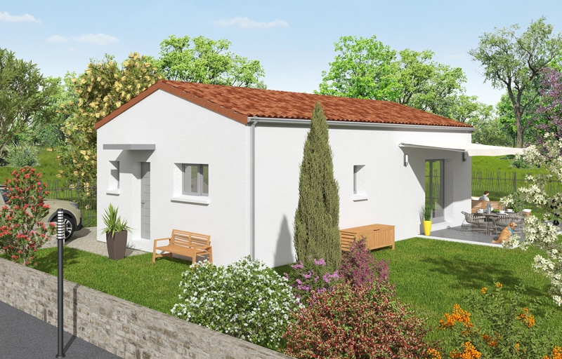 Maison évolutive NOVA conçue pour extension future avec dalle et raccordements prévus en Vendée et Deux-Sèvres