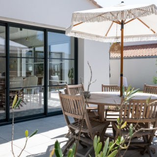 Jardin d’une maison neuve en construction aux Sables-d’Olonne, Vendée