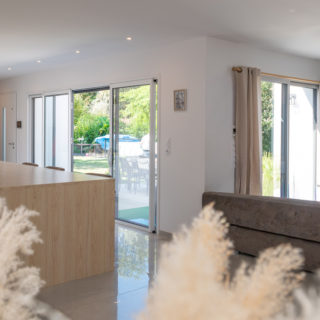 Salle à manger et séjour de la maison neuve 138 m² à Sainte-Foy